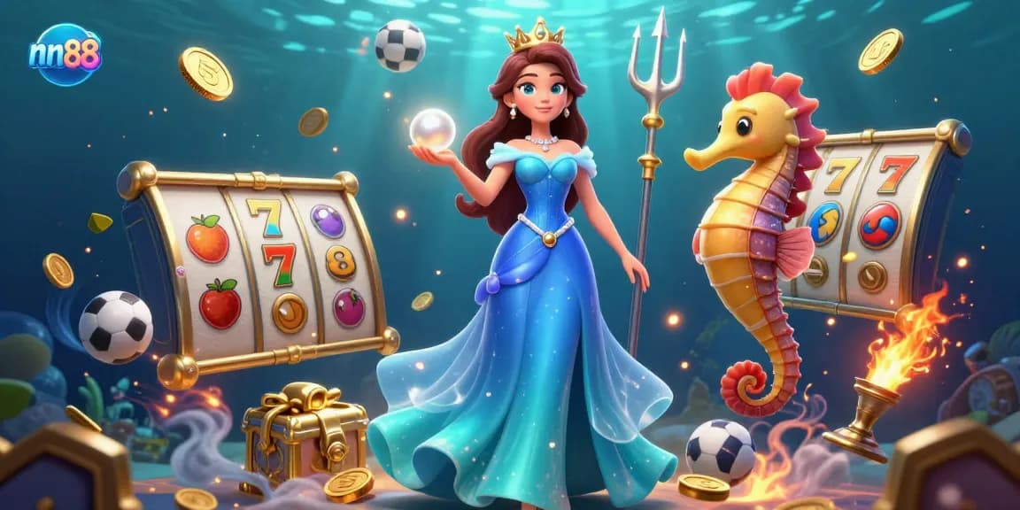 Engage in thrilling casino adventures at nn88 with vibrant slots, dynamic game elements, and underwater beauty.