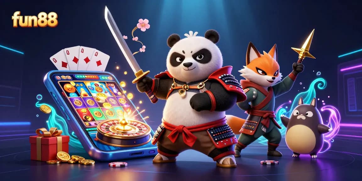 Engage in thrilling fun88 slots action with animated characters and dynamic gaming elements