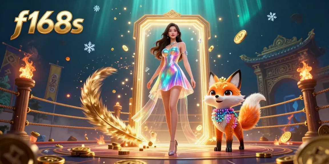Engage with f168s through this captivating illustration of a vibrant casino scene with stunning characters and game elements.