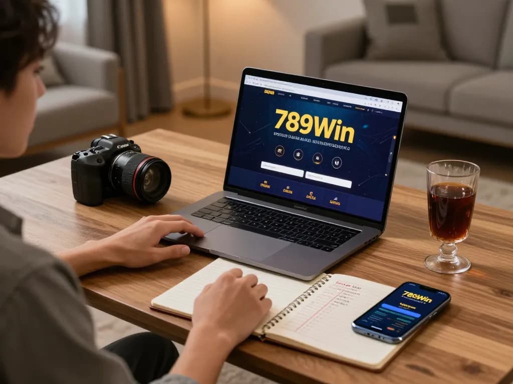 Experience thrilling gameplay at 789Win online casino with a cozy home gaming setup.