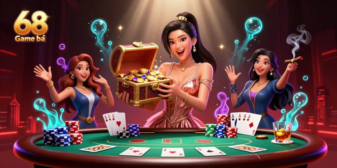 Experience thrilling moments at 68 Game bài with a joyful celebration of winning treasures.