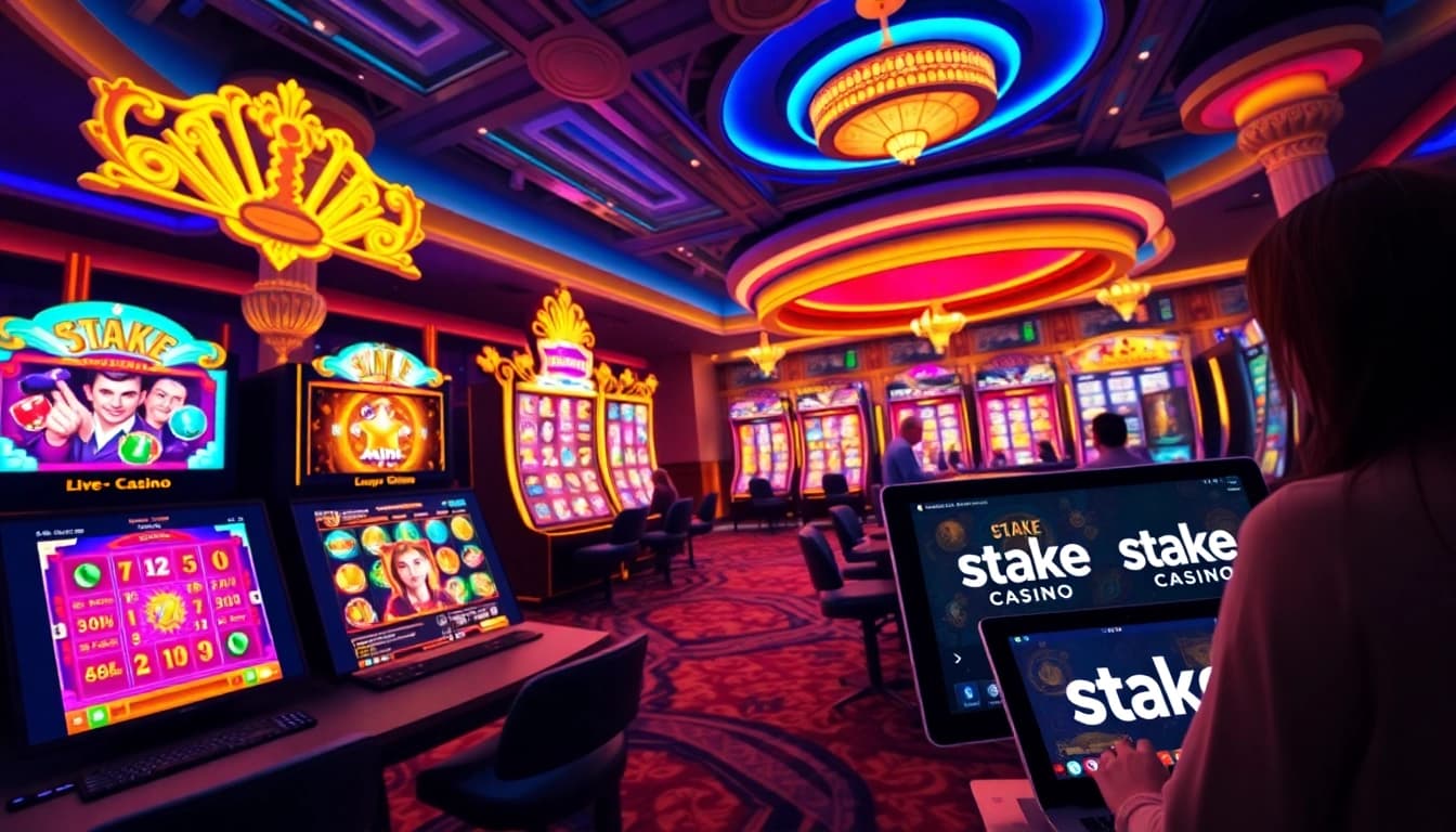 החוו את ההתרגשות של Stake Casino עם משחקים דיגיטליים מרהיבים ודיילים חיים מרתקים.