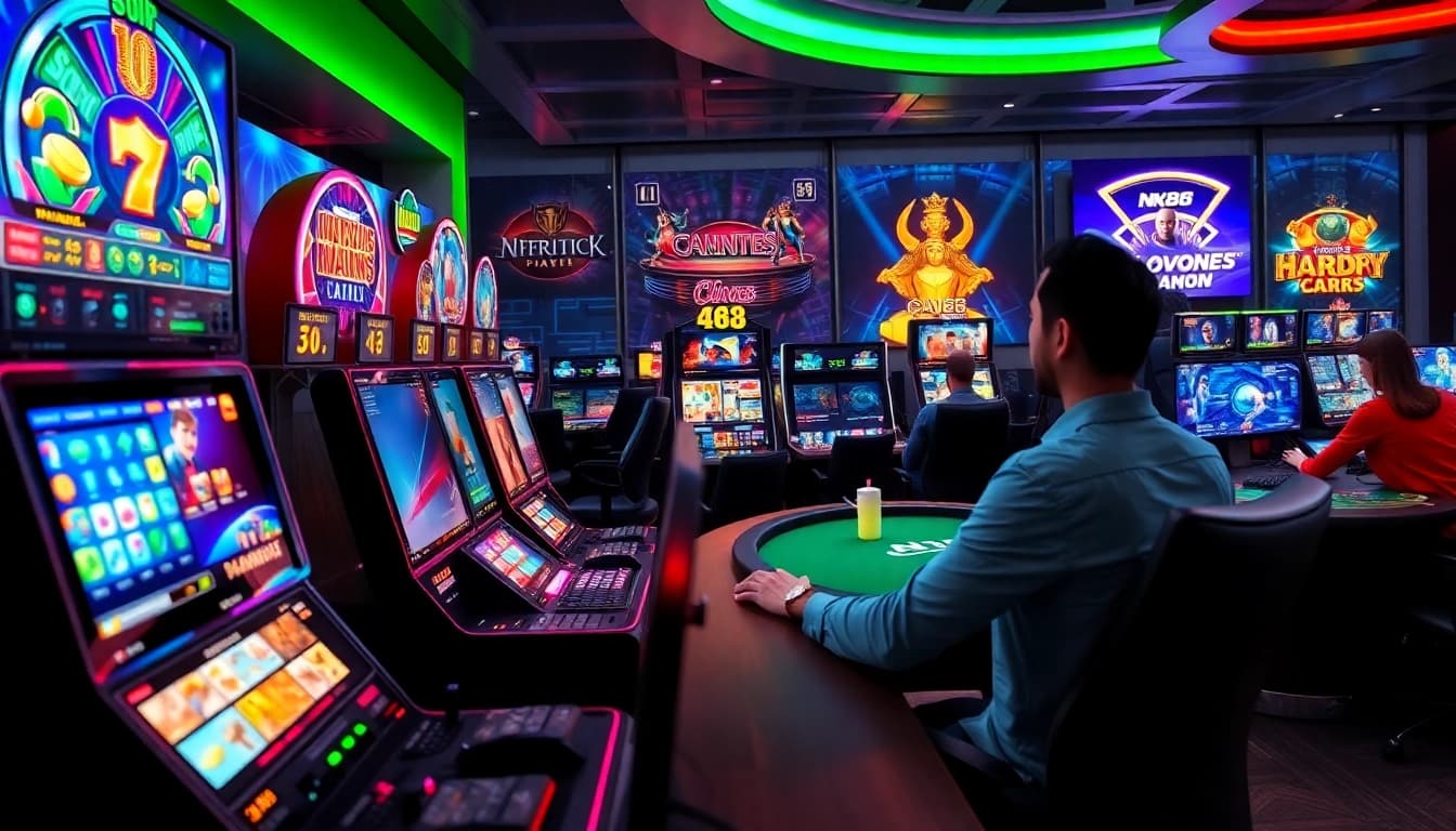 NK88 online gaming interface featuring vibrant games, dynamic graphics, and engaging players experiencing excitement.