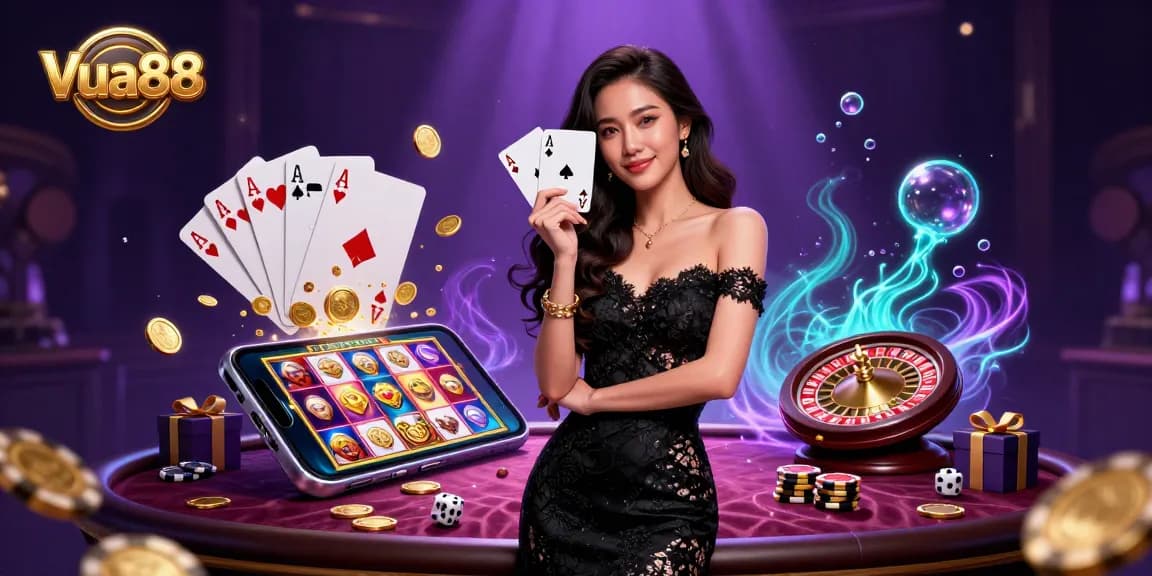 Experience the exciting Vua88 casino scene with vibrant slot games, poker, and rich graphics.