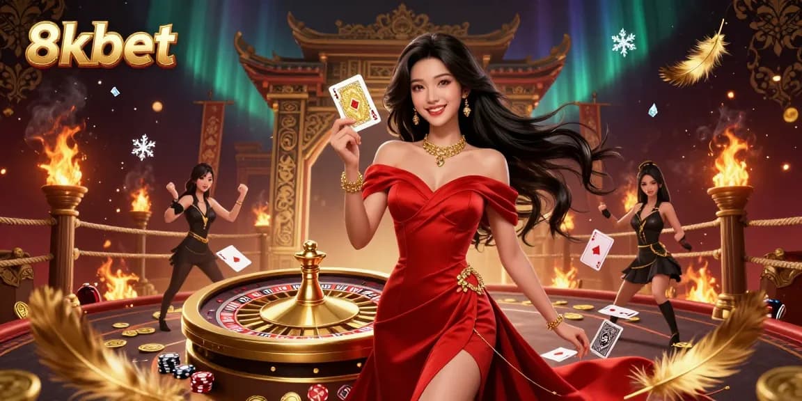 Experience the thrill of 8xbet with a stunning visual of a golden roulette wheel and vibrant casino elements.