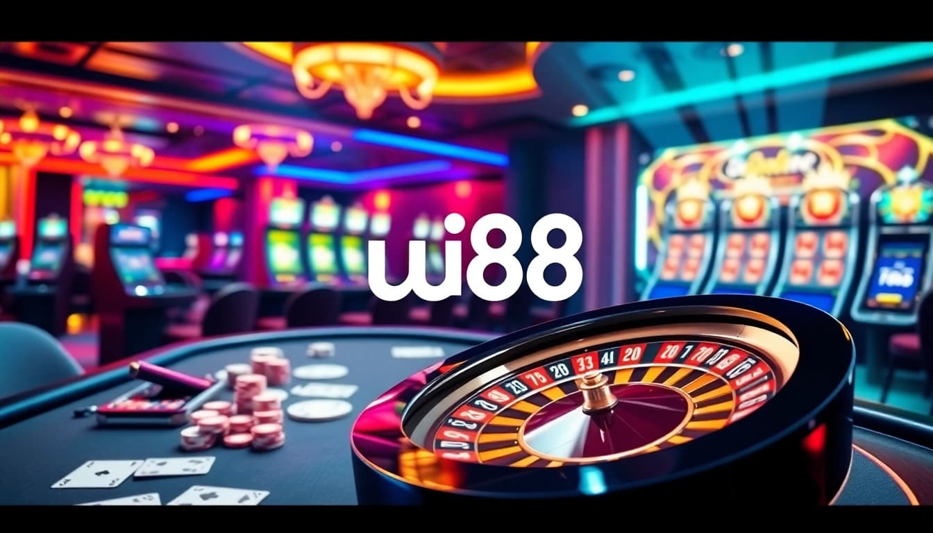 Experience an exciting online gambling action at uu88 with vibrant casino tables and interactive slot machines.
