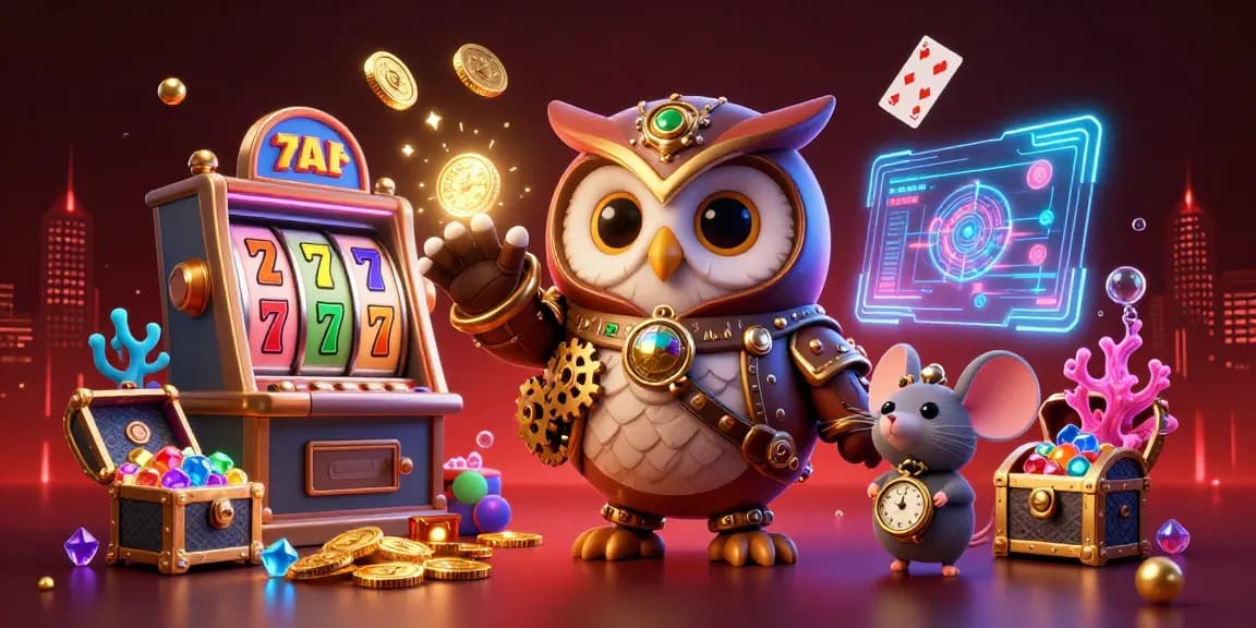 Experience thrilling slots and vibrant casino elements in the lively 79king illustration.