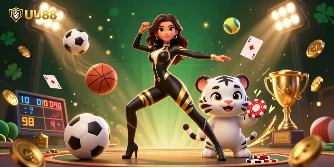 Experience thrilling betting action at UU88 with captivating visuals of a dynamic casino scene.