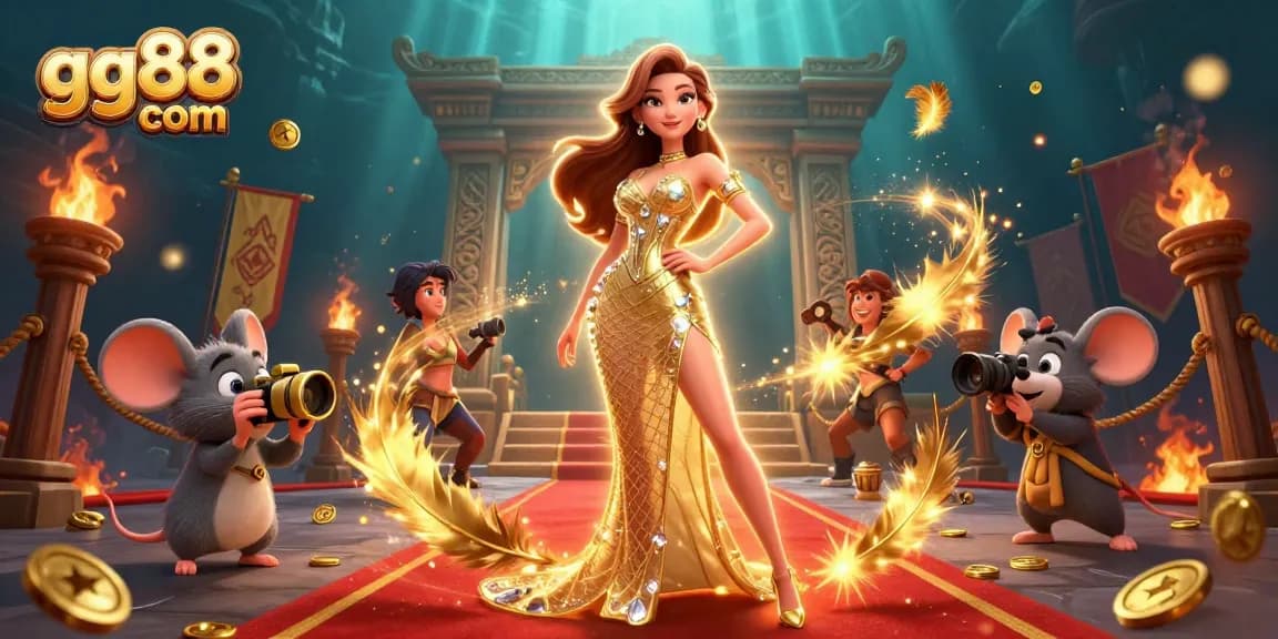 Experience the thrills of gg88 com in a stunning casino-themed illustration with dynamic game elements.
