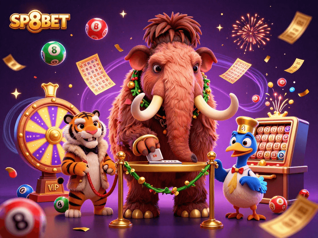 SP8BET invites players to the world of thrilling casino fun with vibrant game elements and unique characters.