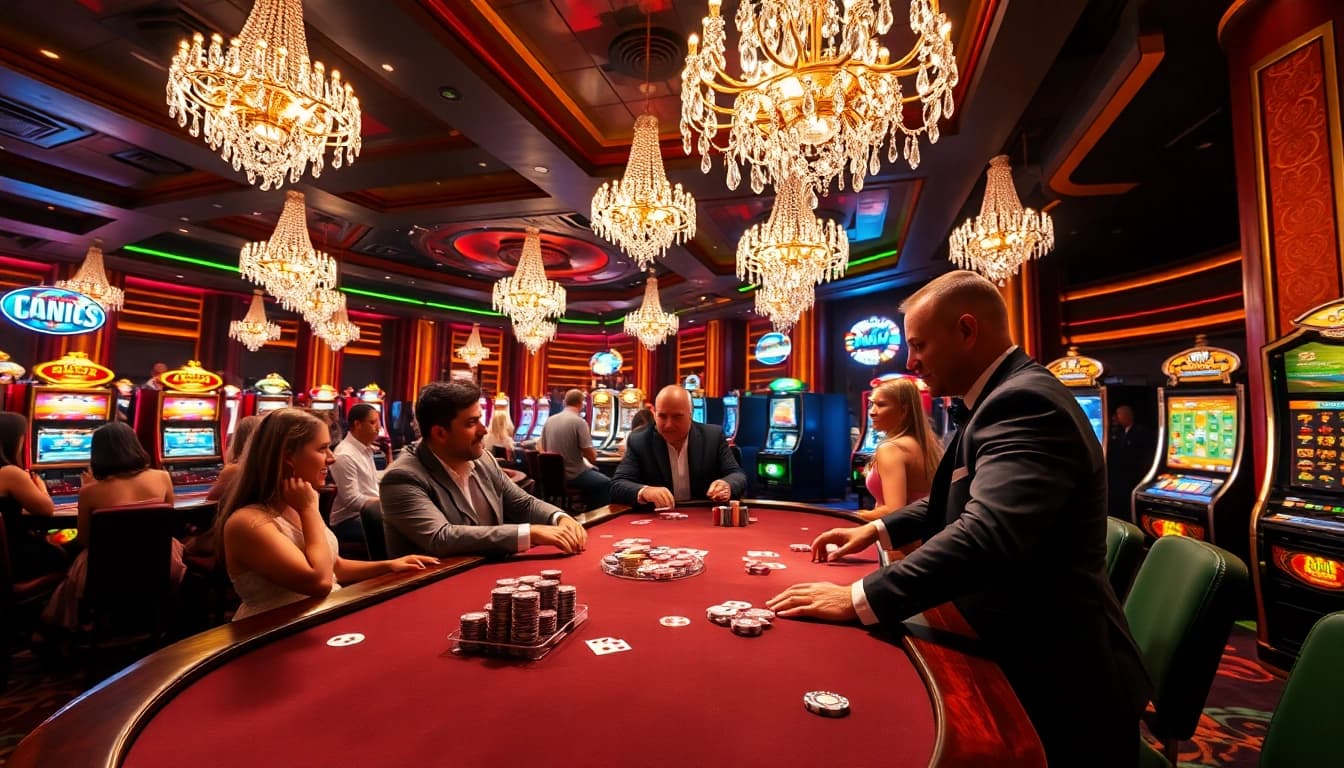 Dynamic gaming experience at ku1111 casino featuring vibrant atmosphere and enthusiastic players.