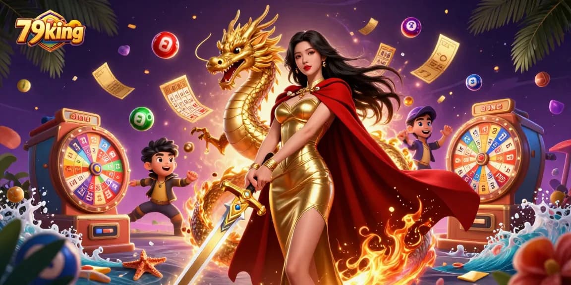 Find your winning edge with 79king's vibrant gaming adventure featuring colorful lottery elements.