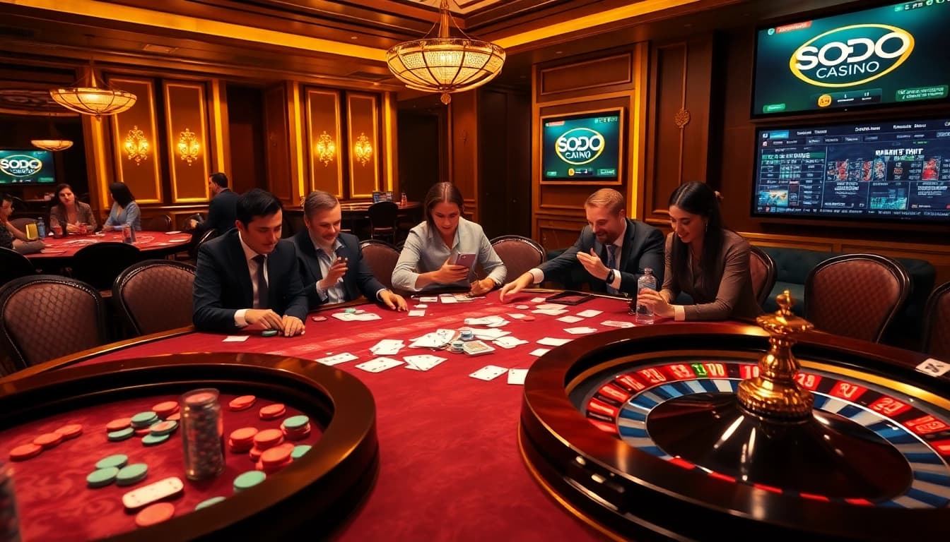SODO CASINO 66 offers an exhilarating poker experience with vibrant colors and luxurious atmosphere.