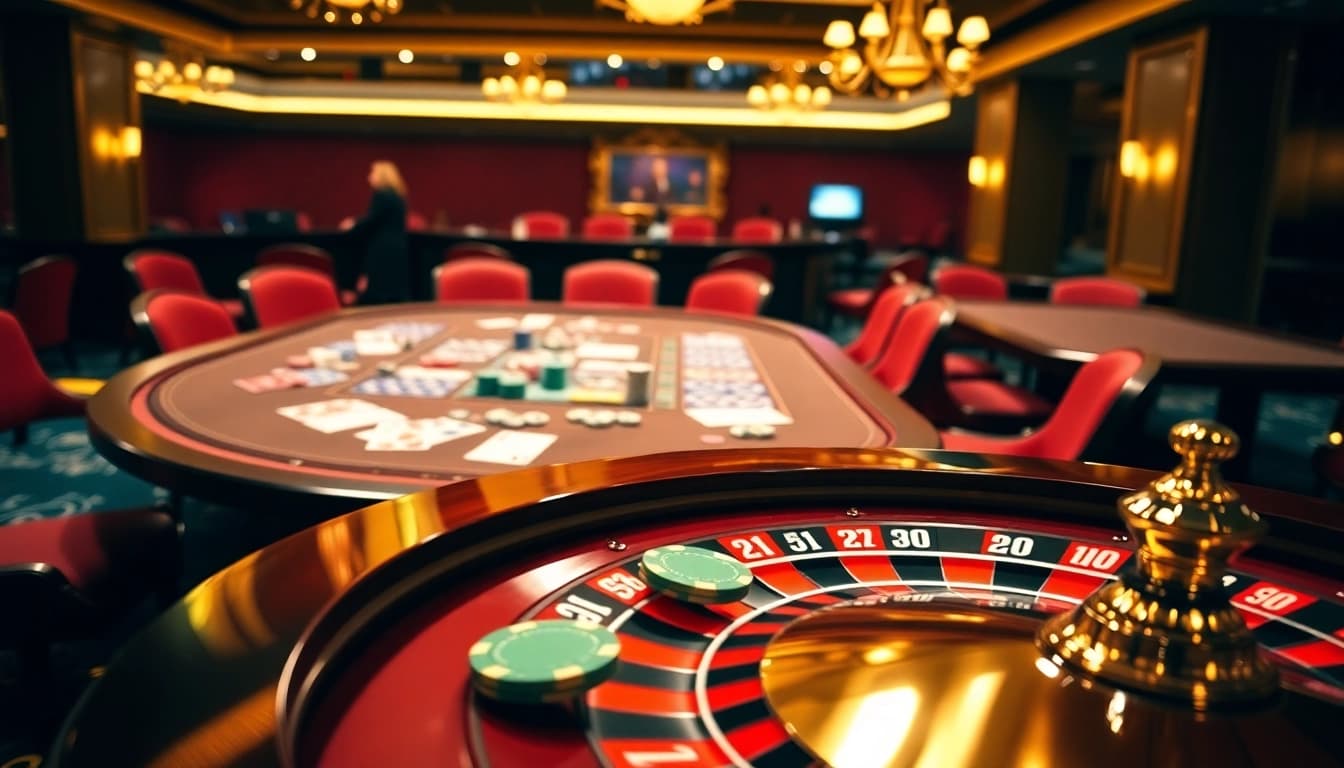 Engaging scene of poker at a luxurious casino, emphasizing hidden wiki vibes.