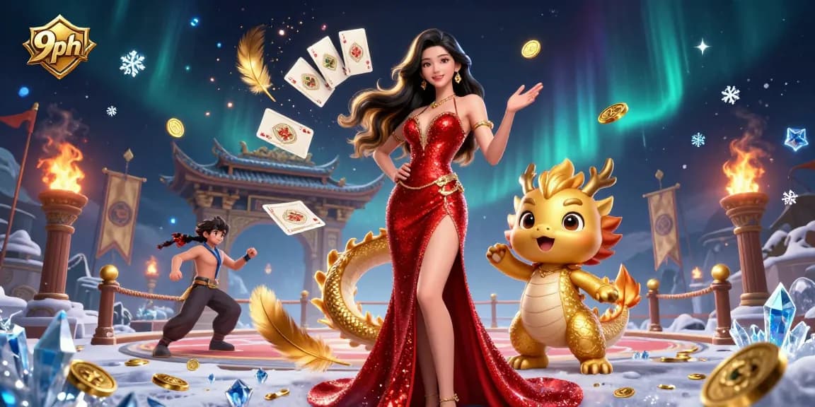 Engage with 9ph as stunning gaming visuals showcase casino excitement, luxury, and fun.
