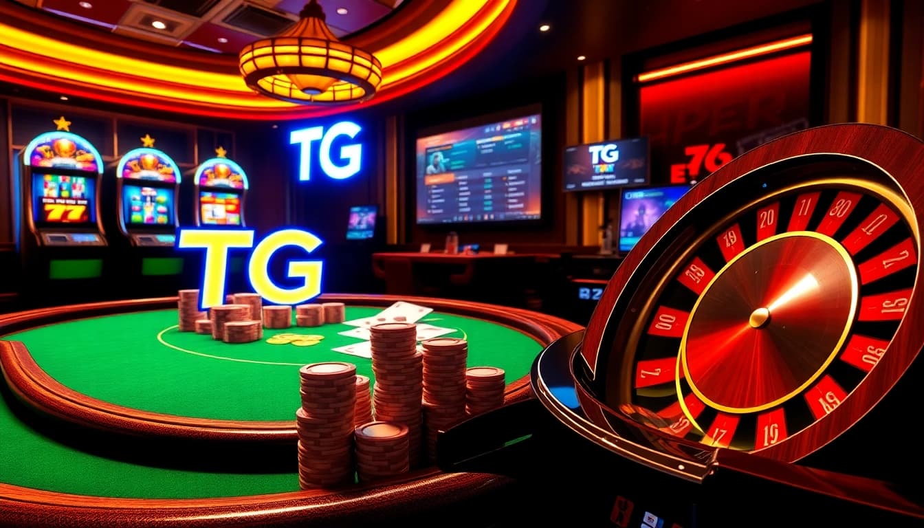 Engaging TG88 online casino poker game showcasing strategic chip stacking and winning card play