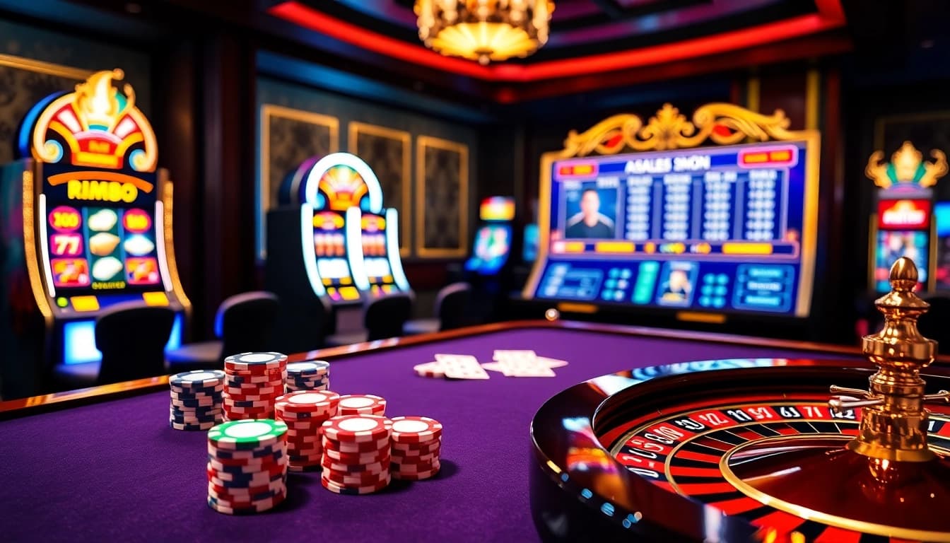Experience the thrilling kim88 game environment with vibrant gaming elements and stylish casino features.