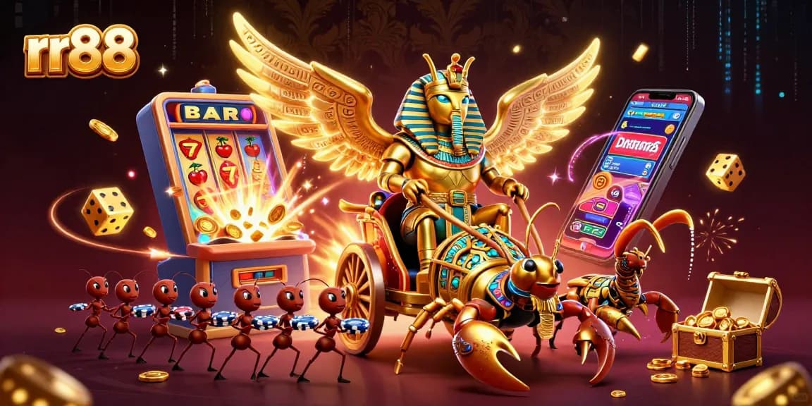 Activate rr88 for ultimate jackpot rewards at this vibrant casino-themed illustration.