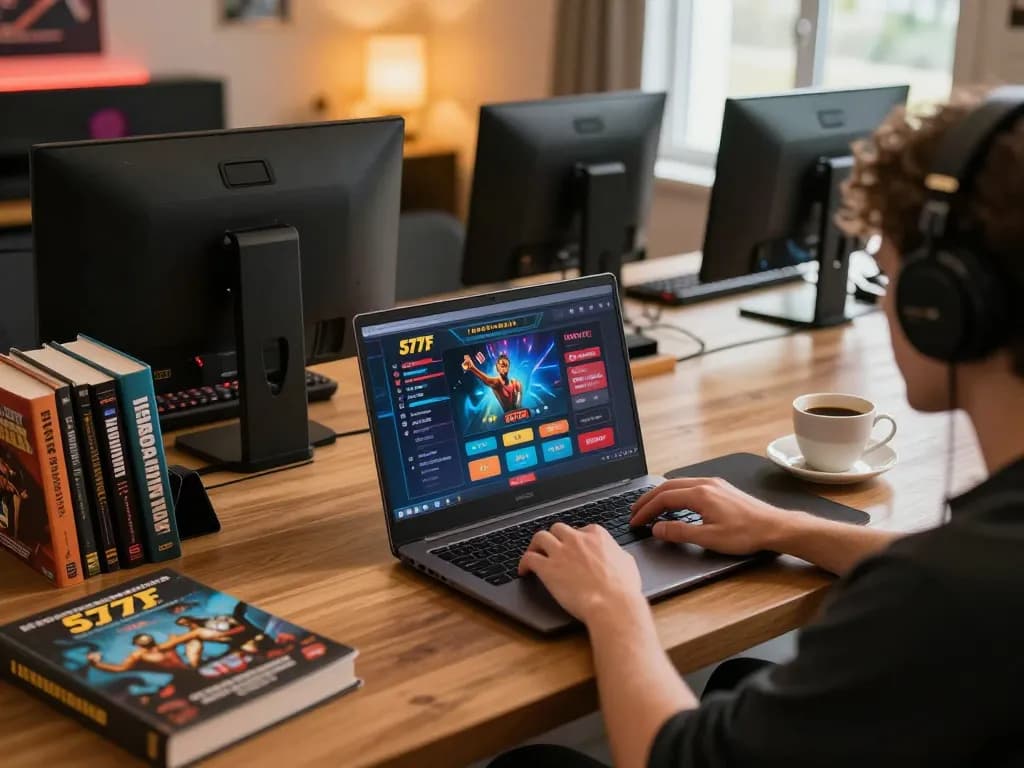 Engaging gameplay at 577F online casino with user-focused desktop setup showcasing strategy and comfort