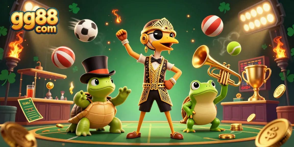 Experience thrilling gaming moments at gg88 com with vibrant characters and sports elements.