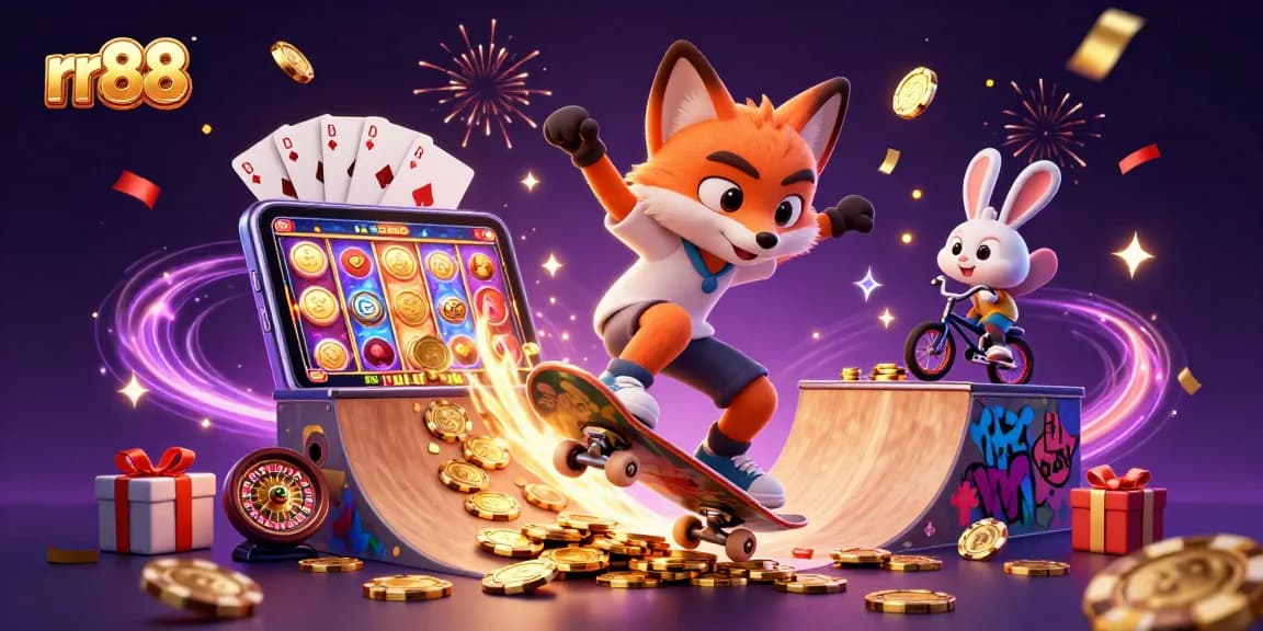Play and win with exciting games at rr88, featuring vibrant casino elements and dynamic action.