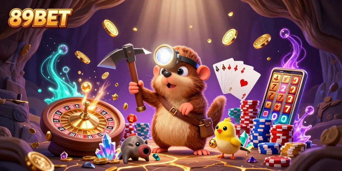 Experience the thrilling casino adventure at 89BET with dynamic characters and engaging gaming elements.
