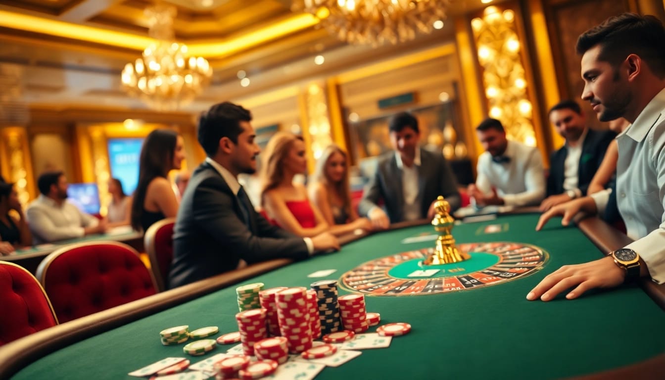 Engage with PG88 at a vibrant casino table featuring poker chips and roulette wheel.