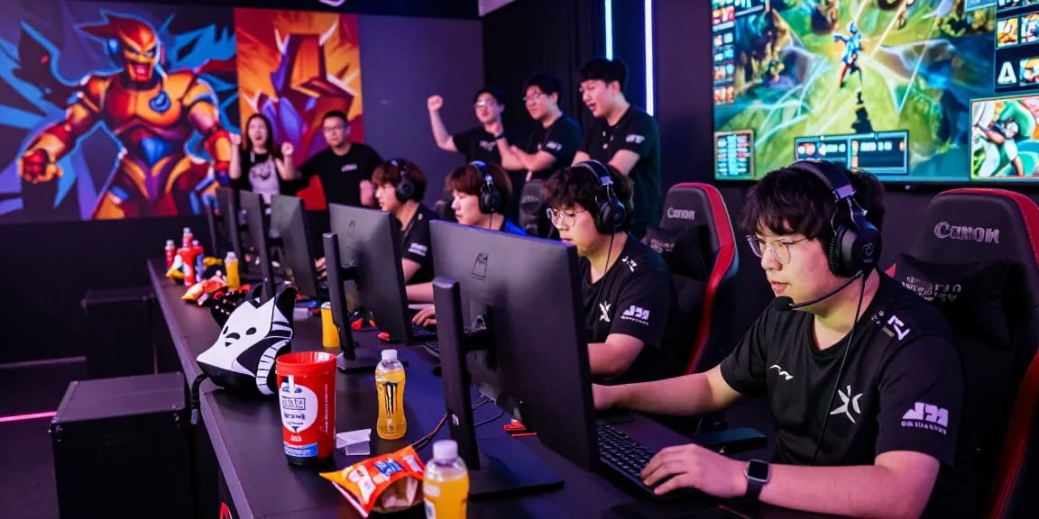 Online gaming excitement at https://hello88ke.com/ with players engaged in an esports match, showcasing immersive energy and vibrant atmosphere.