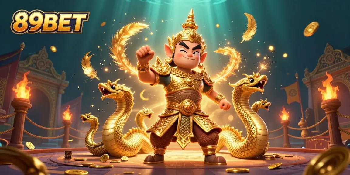 Engage in thrilling gambling at 89BET with vibrant casino elements and energetic characters.
