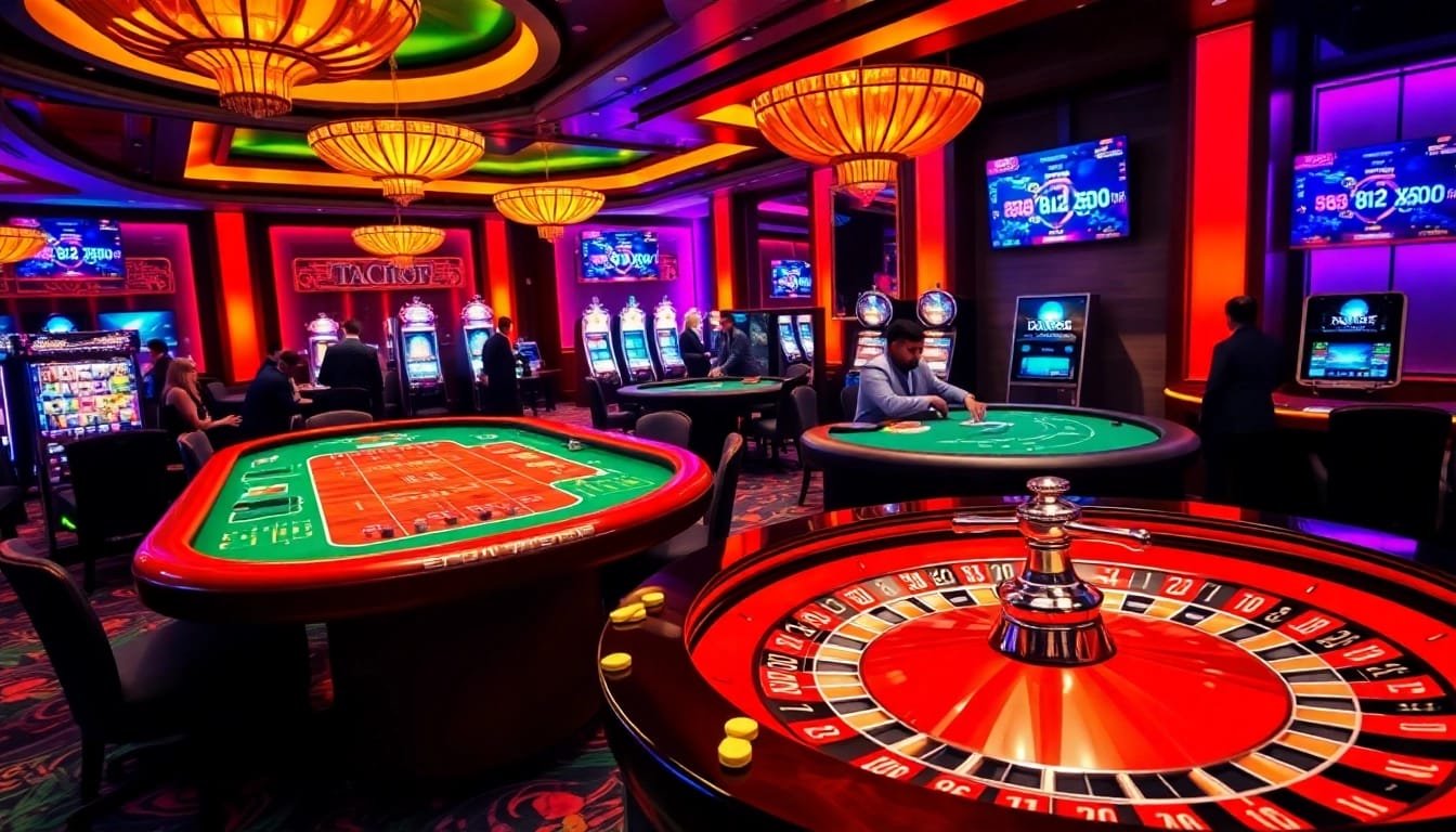 Experience exciting games at https://da88.navy/ with vibrant roulette, poker tables, and slot machines.