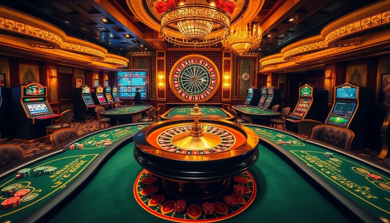 Experience high-stakes action at https://kjc365.com/ with premium casino games featured in a luxurious setting.