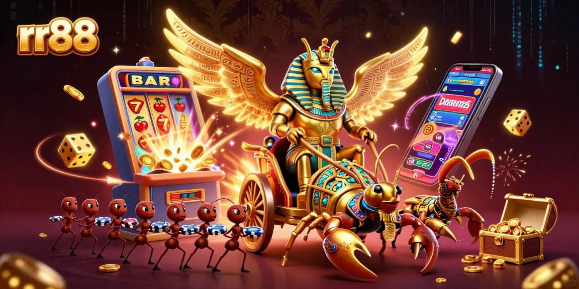 Activate rr88 for ultimate jackpot rewards at this vibrant casino-themed illustration.