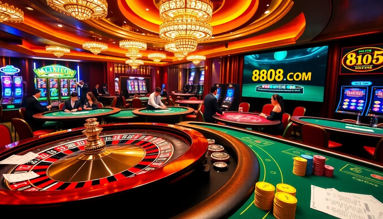 Experience the excitement of betting at 888VND COM with thrilling casino tables and vibrant chips.