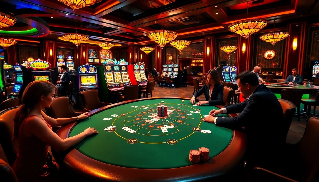 Experience the thrill of online gambling at https://nk88.sa.com/ with an exciting poker game scene.