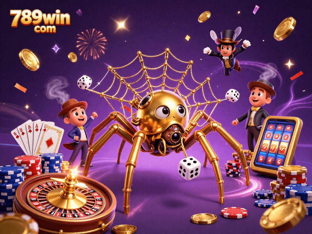 Experience thrilling gameplay at 789win com with a digital casino adventure illustration.