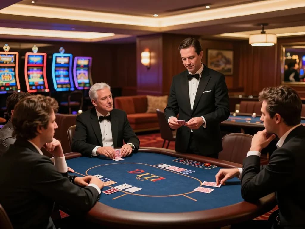 F168 exclusive poker night with high-stake players in a luxurious gaming room setting
