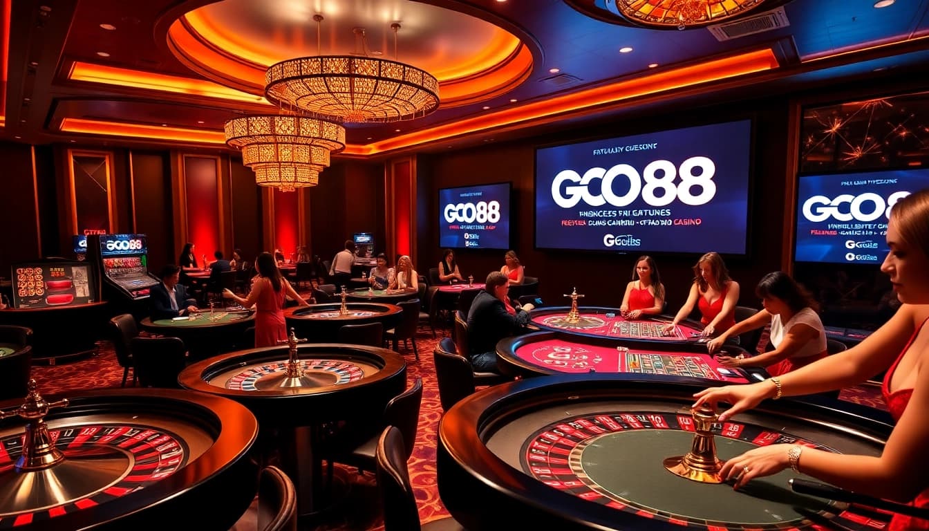 Experience a thrilling win at GO88's luxurious casino tables and games.