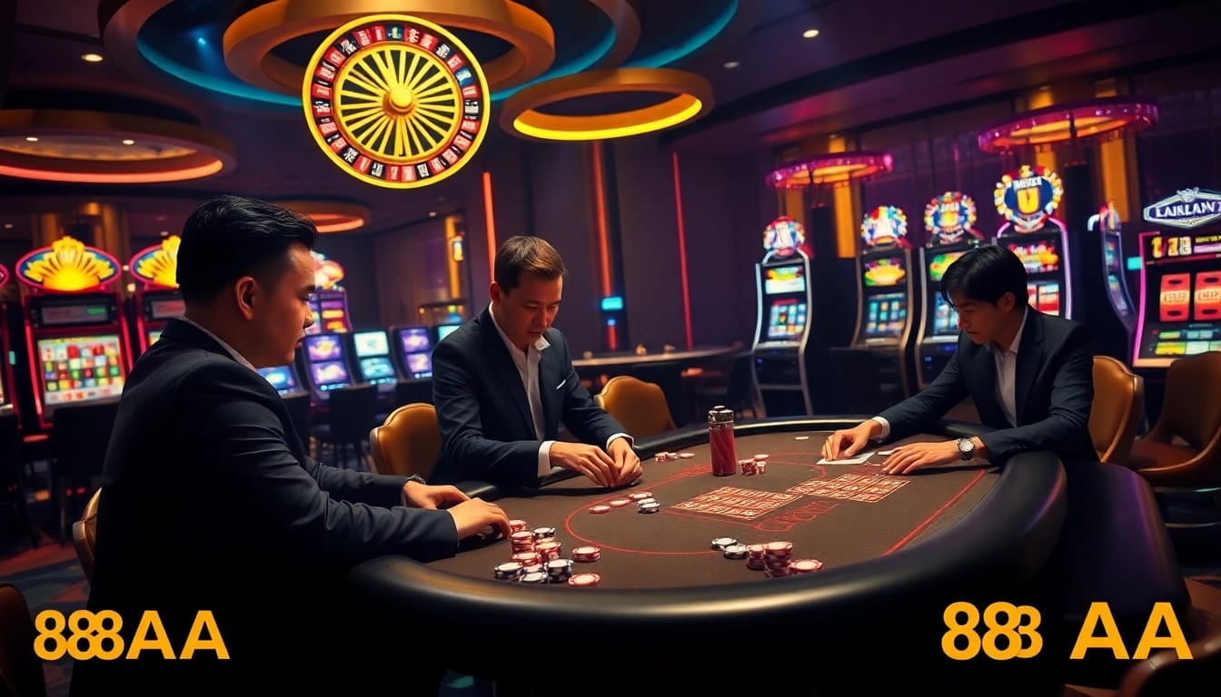 Engage in thrilling games at 88AA casino, where luxury meets excitement at the poker table.