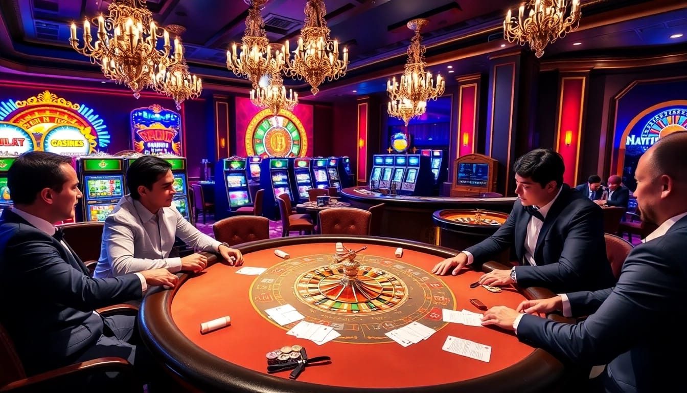 Exciting poker game at Haywin casino with vibrant atmosphere and elegant decor.