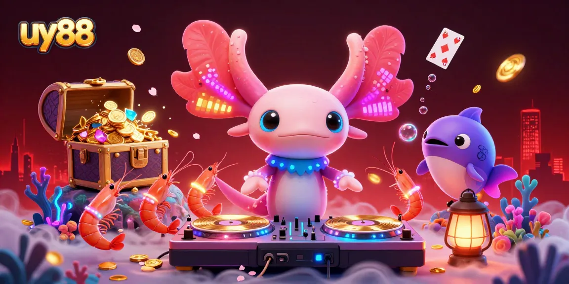 Experience the excitement of uy88 through a dynamic illustration featuring a vibrant underwater casino scene.