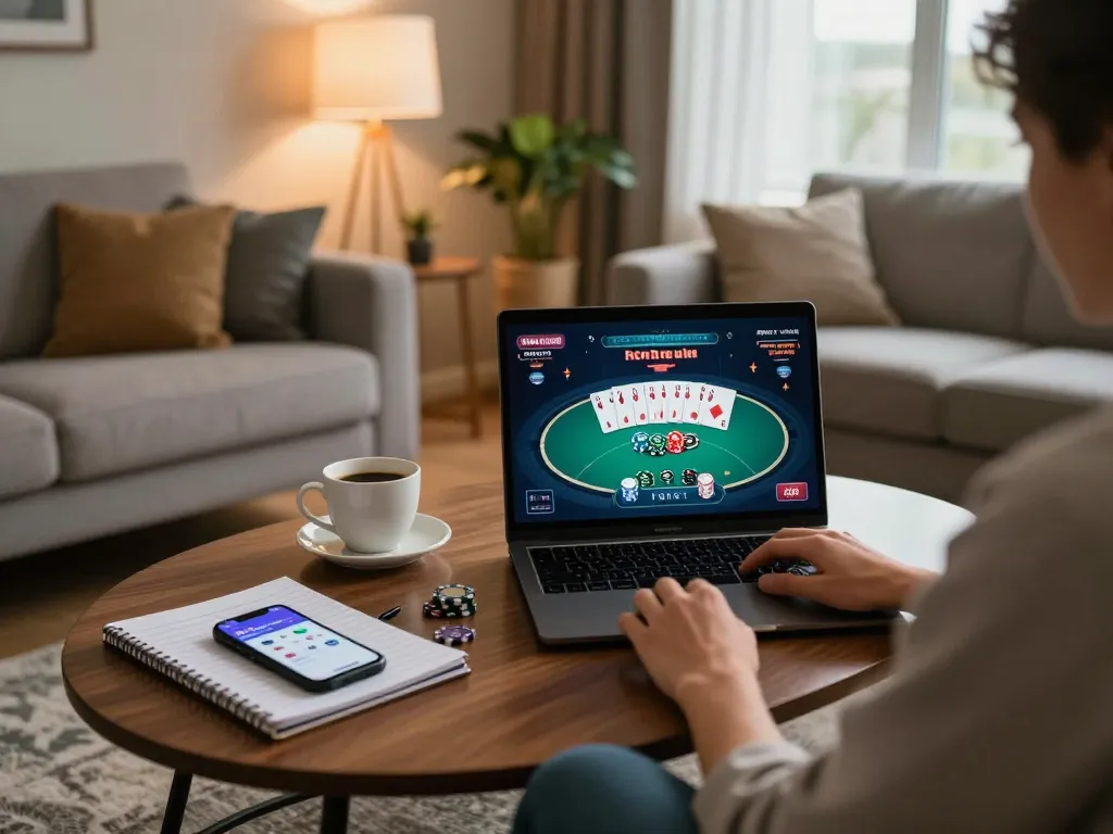 Catch an exciting gaming moment with Hitclub as players engage in strategic online betting in a cozy setting.