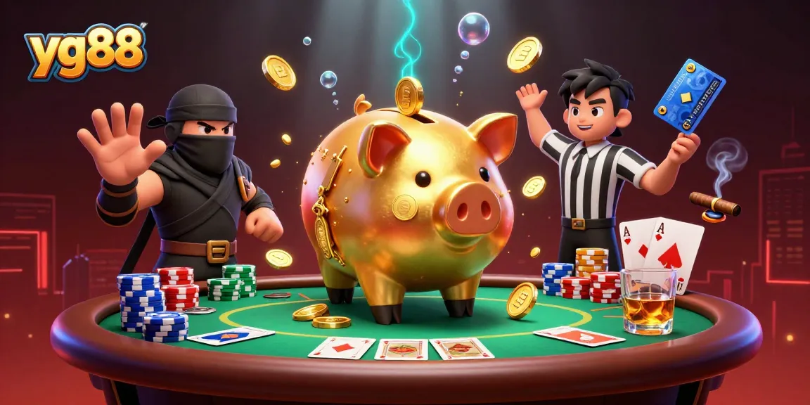 Experience thrilling action with yg88 as a golden piggy bank wrestler battles a ninja in this dynamic casino scene.