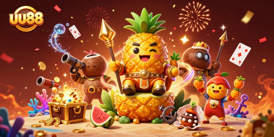 Experience the exciting casino games at uu88 with colorful characters and treasures