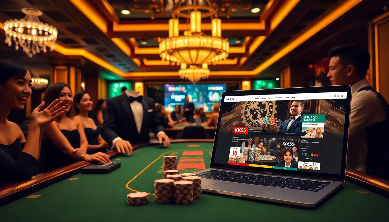 Experience the thrilling atmosphere of KK55 casino with exciting games and elegant decor.