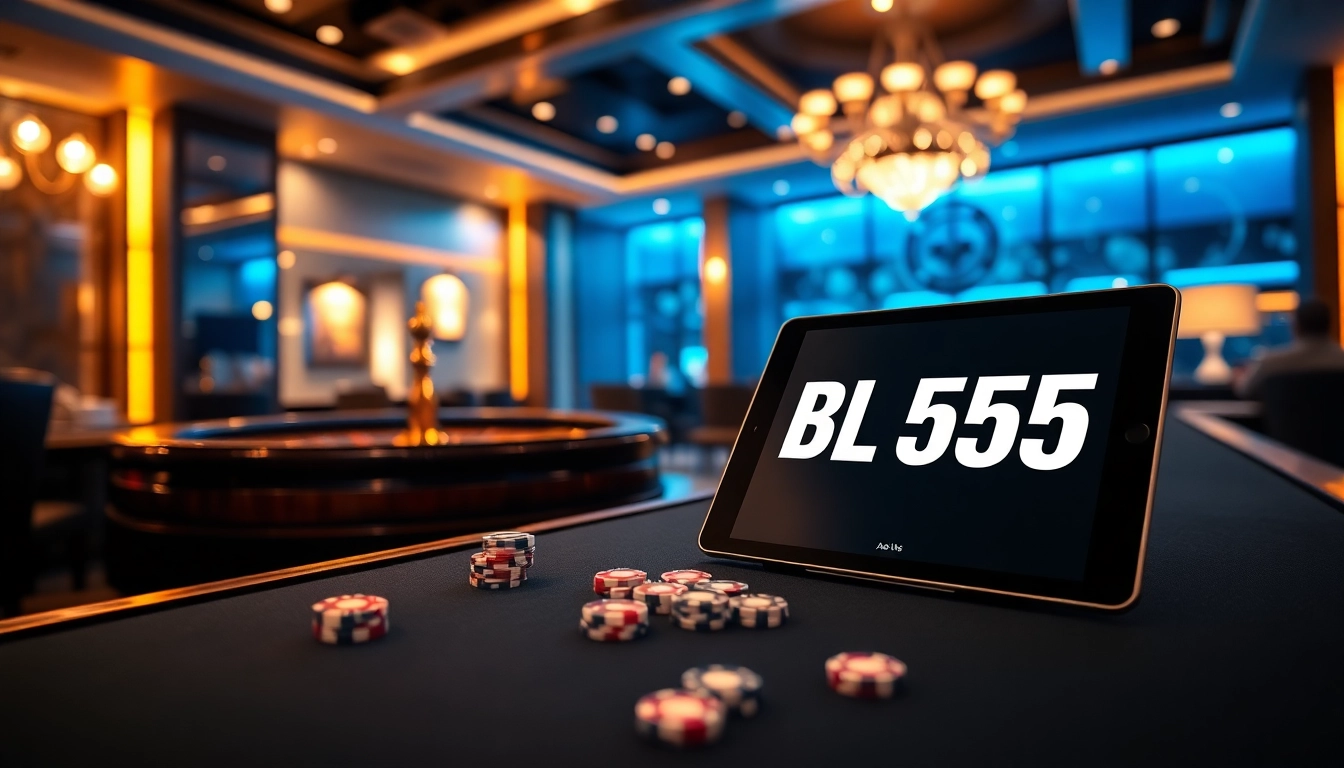 Experience high-stakes gambling at BL555 with an exciting roulette table and vibrant betting atmosphere.