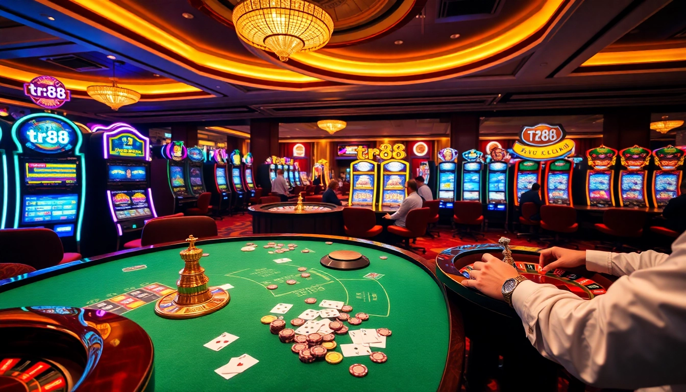 Players enjoy a thrilling gaming experience at tr88's luxurious casino