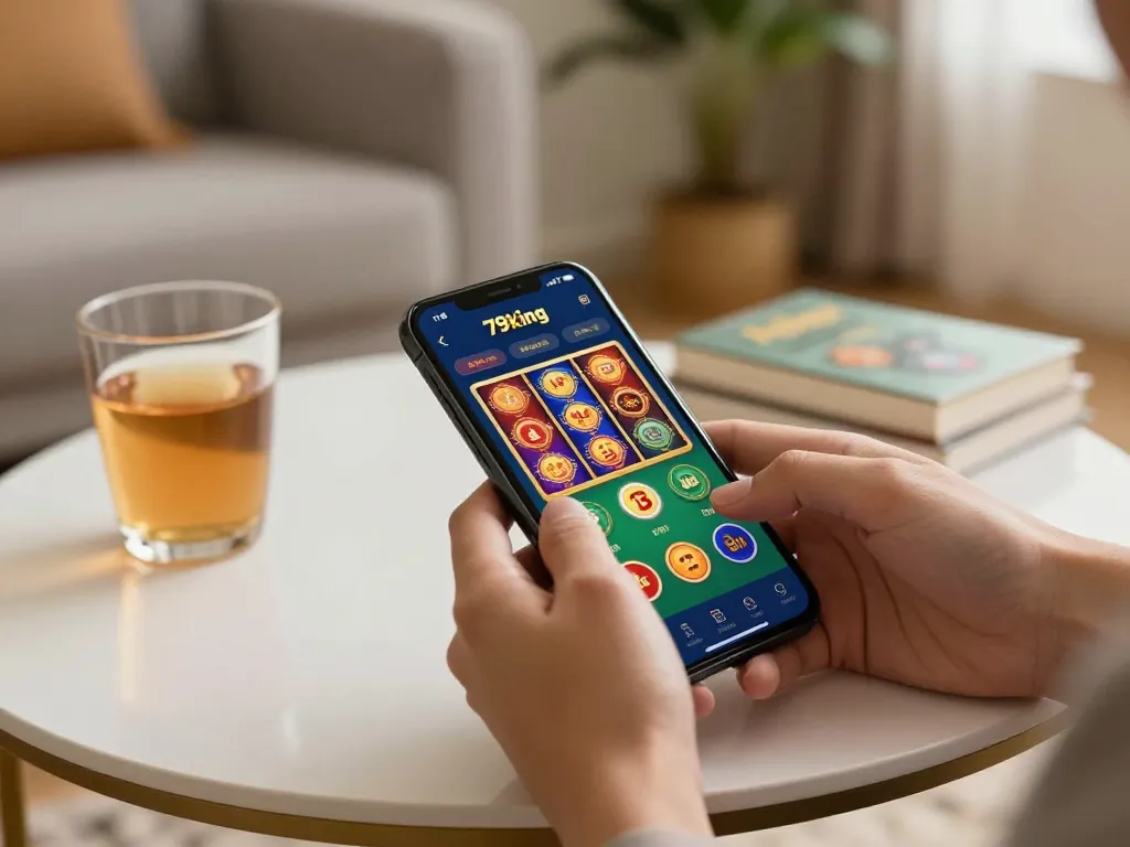 Engaging mobile screen showcasing the trang chủ 79king betting app with players actively wagering on casino games.