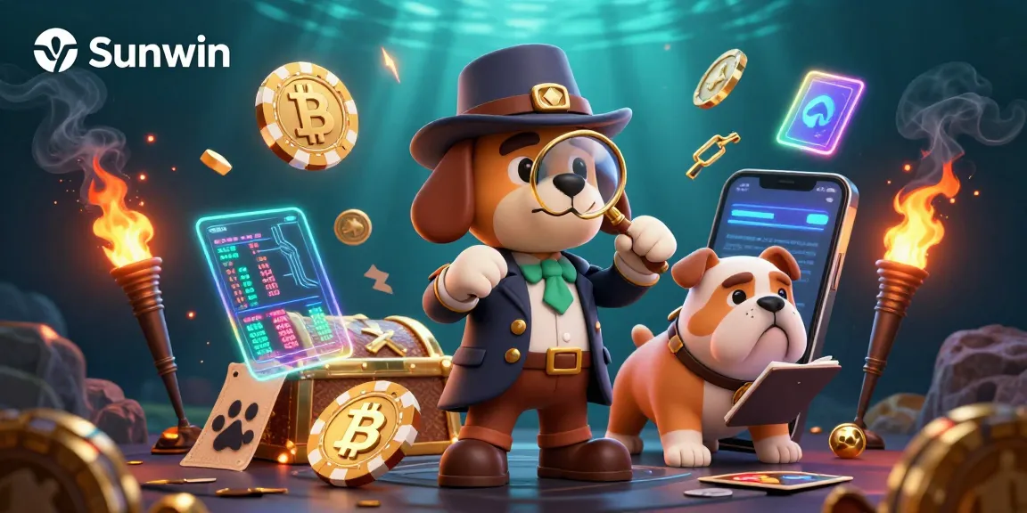 Engage in the thrilling excitement at Sunwin with a detective exploring poker hints amid cryptocurrency treasures.