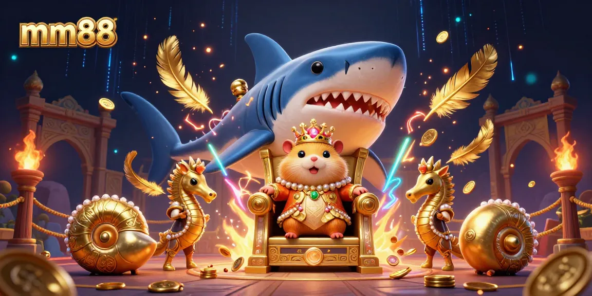 Experience thrilling gameplay with mm88 in this vibrant 3D casino illustration full of energy.