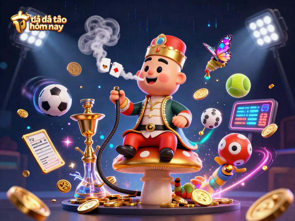 Experience explosive sports betting action with tỷ lệ kèo nhà cái hôm nay, showcasing vibrant 3D casino elements.